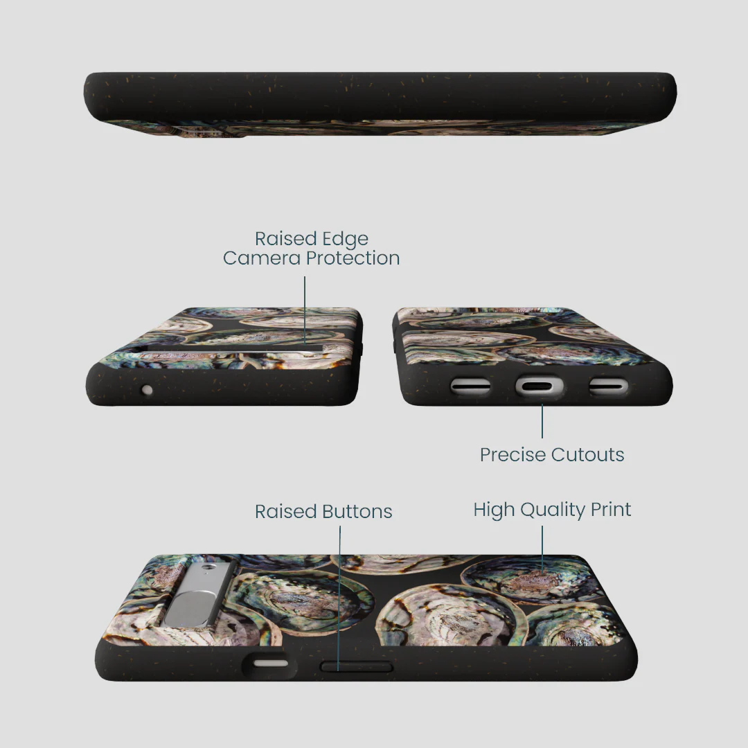Black Abalone Shells Google Pixel 7 Case - Image 3