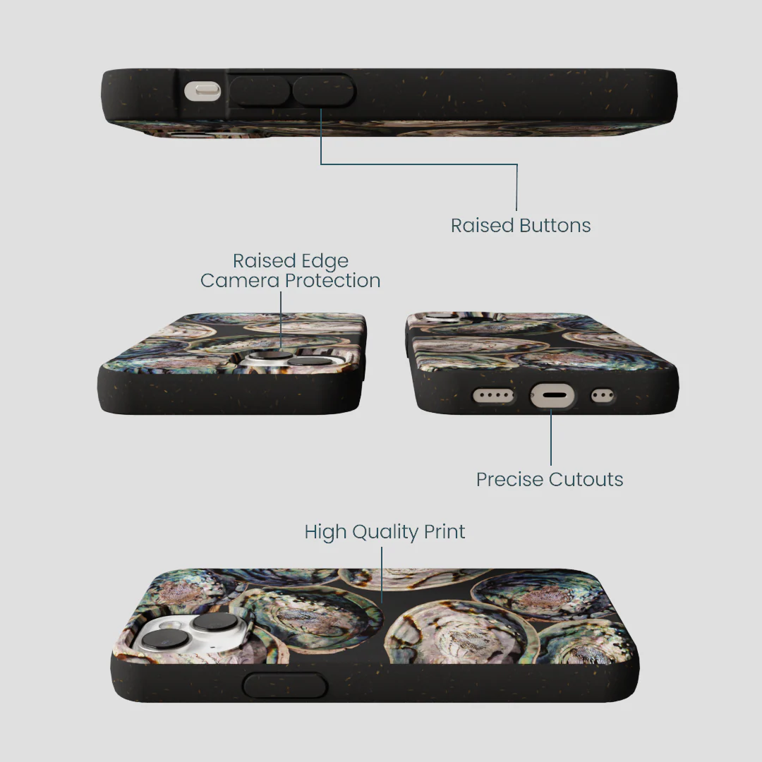 Black Abalone Shells iPhone 13 Case - Image 3
