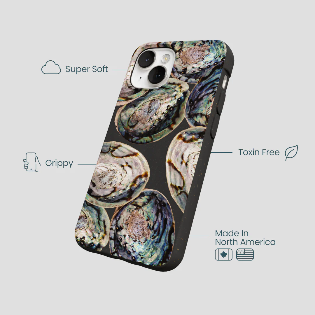 Black Abalone Shells iPhone 13 Case - Image 4