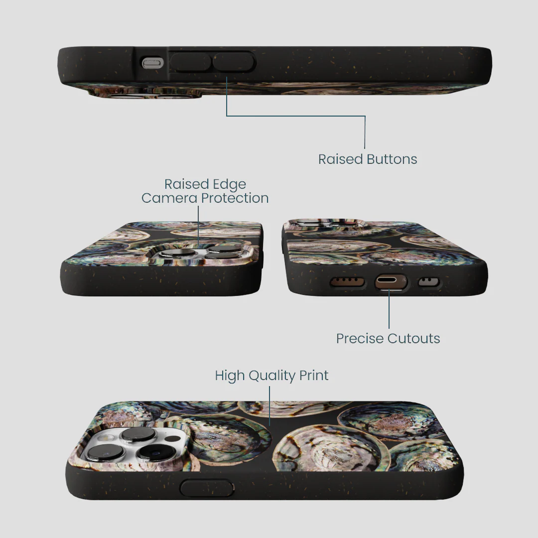 Black Abalone Shells iPhone 13 Pro Max Case - Image 3