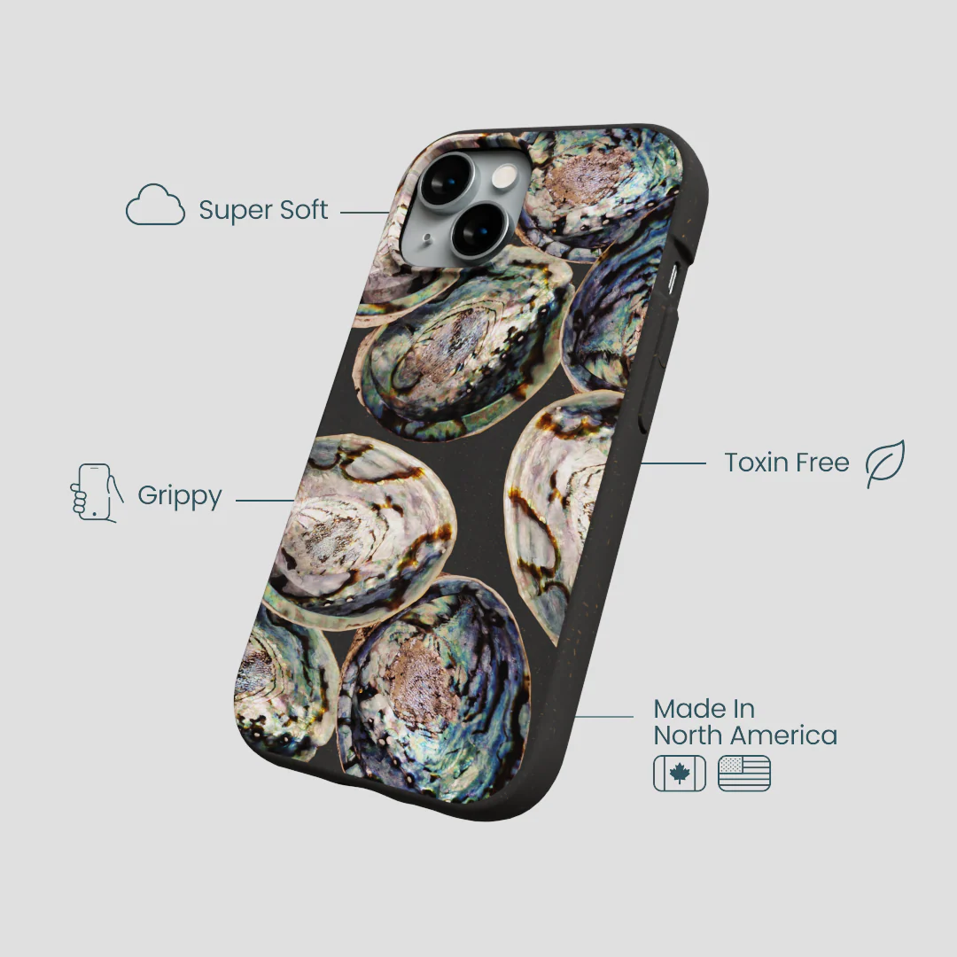 Black Abalone Shells iPhone 15 Case - Image 4