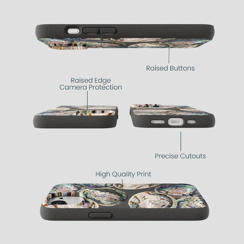 Black Abalone Shells iPhone 16e/17e Case - Image 3