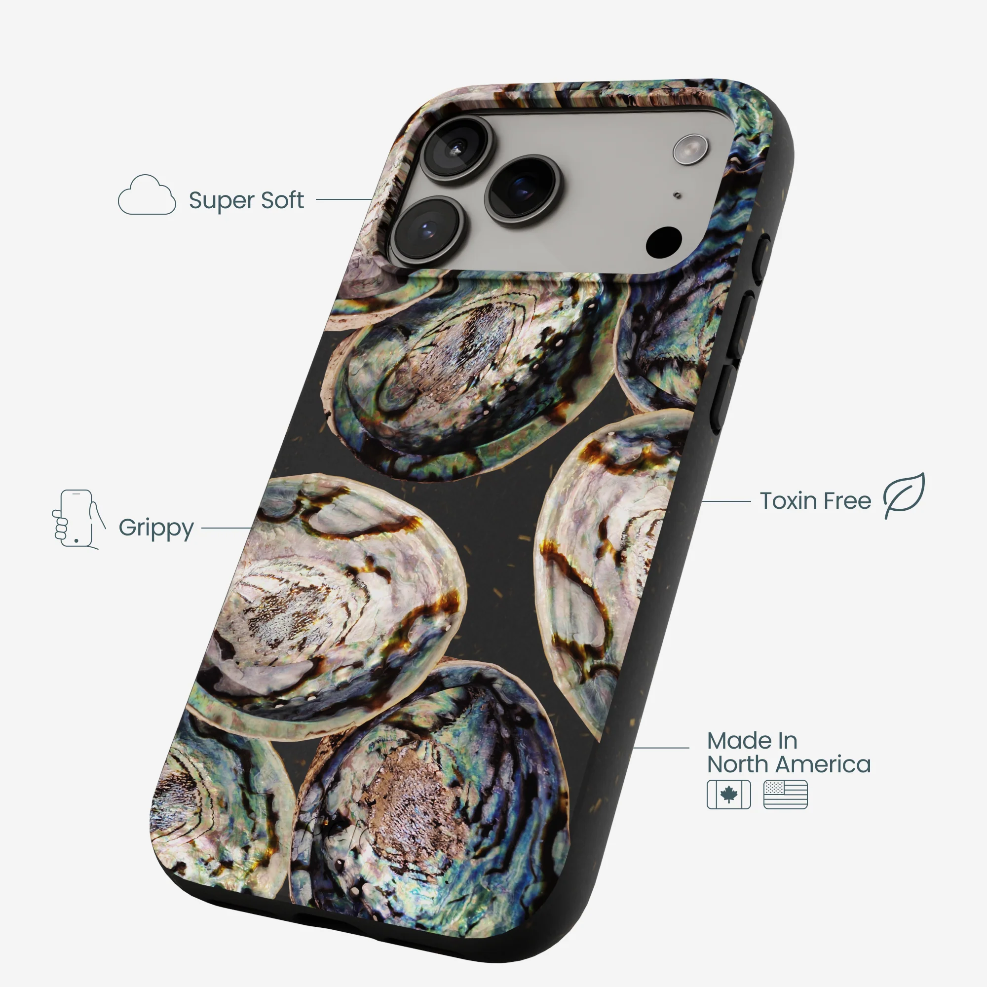 Black Abalone Shells iPhone 17 Pro Max Case - Image 4