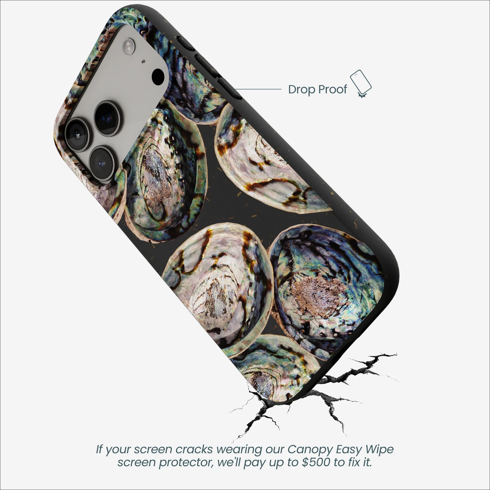 Black Abalone Shells iPhone 17 Pro Max Case - Image 5