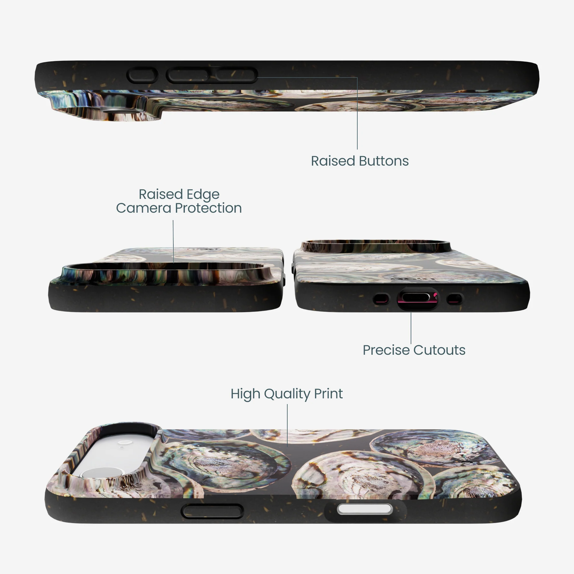 Black Abalone Shells iPhone Air Case - Image 3