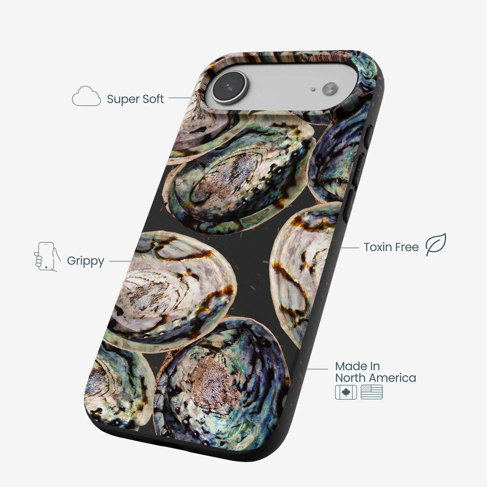 Black Abalone Shells iPhone Air Case - Image 4