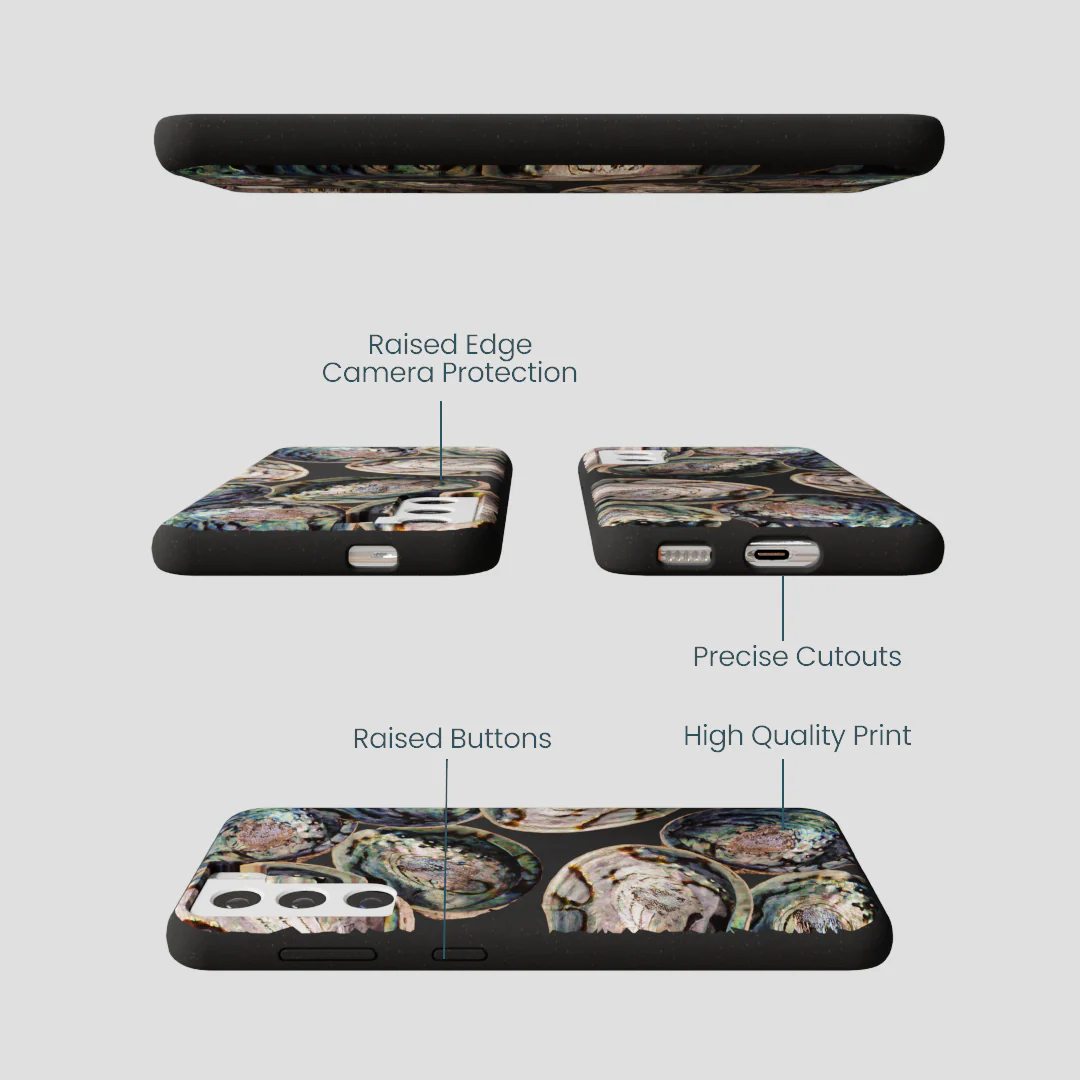 Black Abalone Shells Samsung Galaxy S21 Case - Image 3