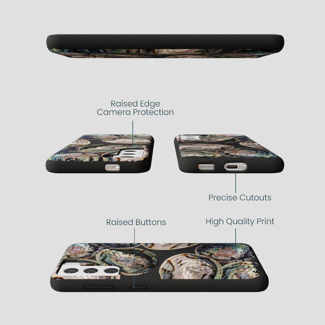Black Abalone Shells Samsung Galaxy S22 Case - Image 3
