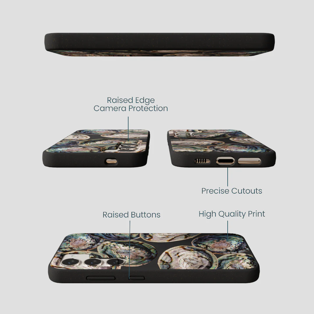 Black Abalone Shells Samsung Galaxy S23 Case - Image 3