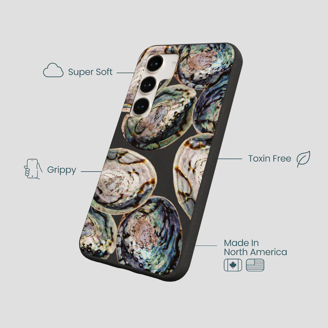 Black Abalone Shells Samsung Galaxy S23 Case - Image 4