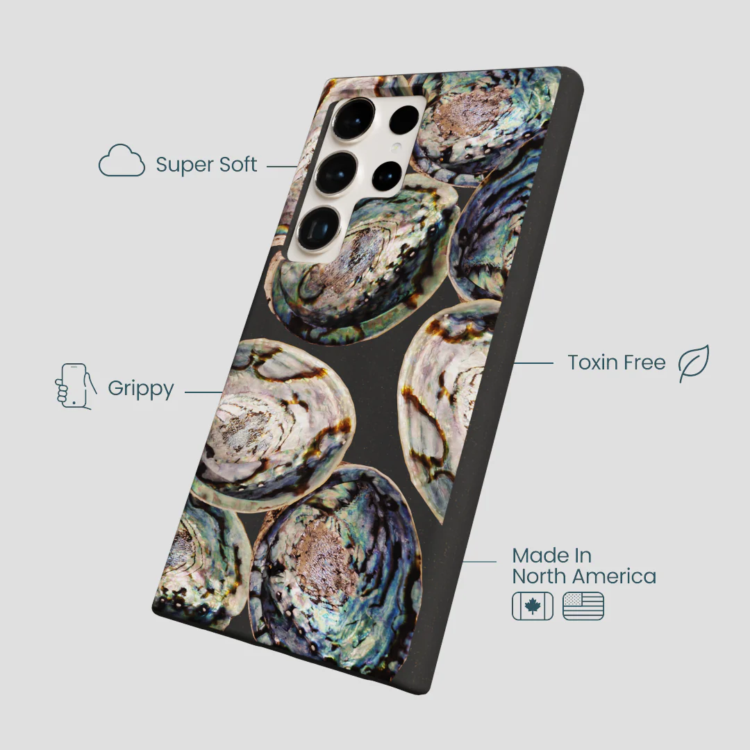 Black Abalone Shells Samsung Galaxy S24 Ultra Case - Image 4