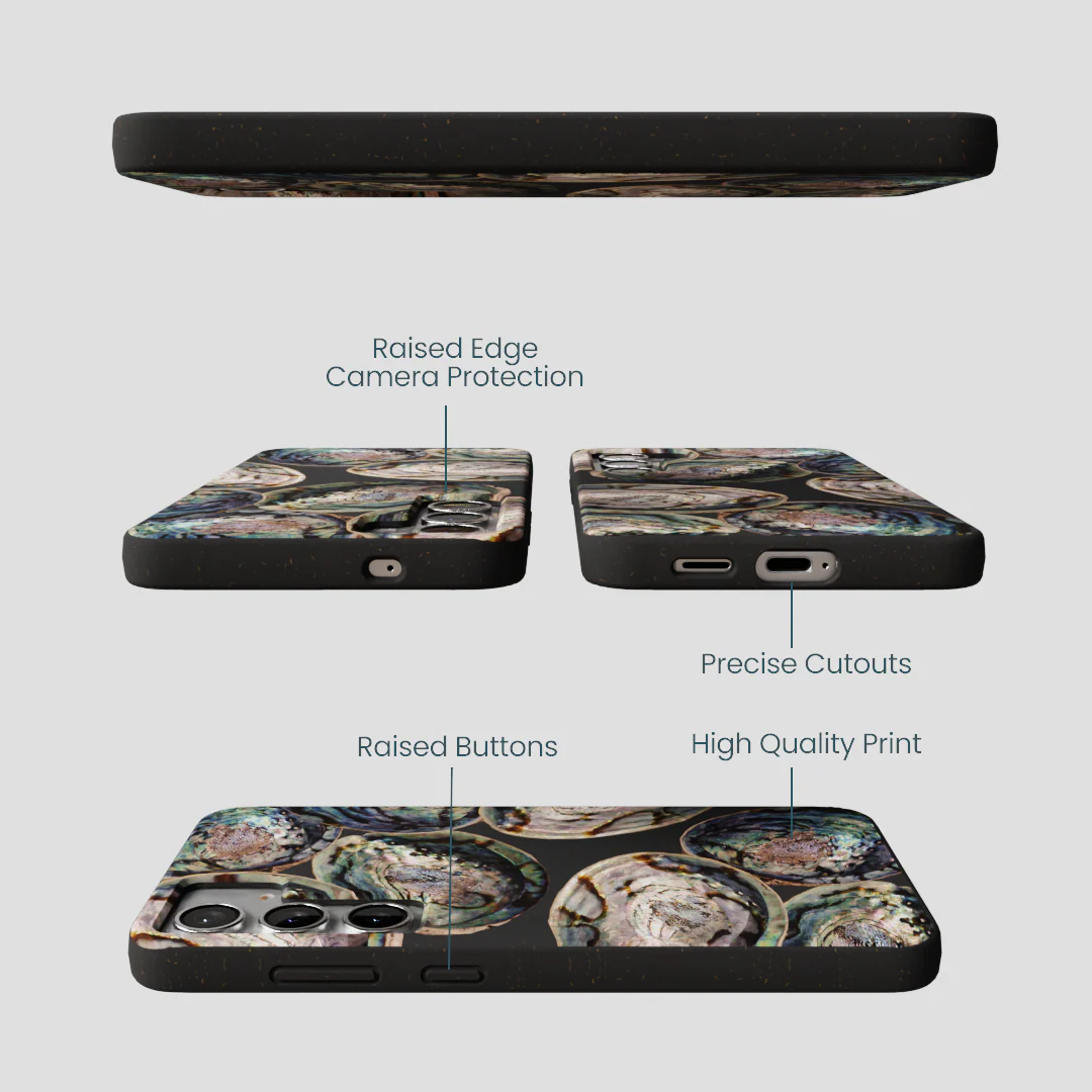 Black Abalone Shells Samsung Galaxy S25+(Plus) Case - Image 3