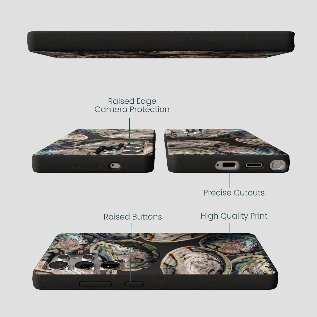 Black Abalone Shells Samsung Galaxy S25 Ultra Case - Image 3
