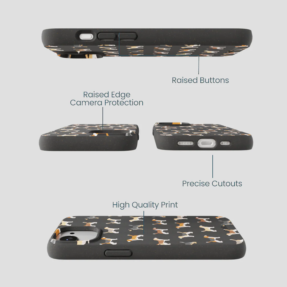 Black Beagle Buds iPhone 16e/17e Case - Image 3