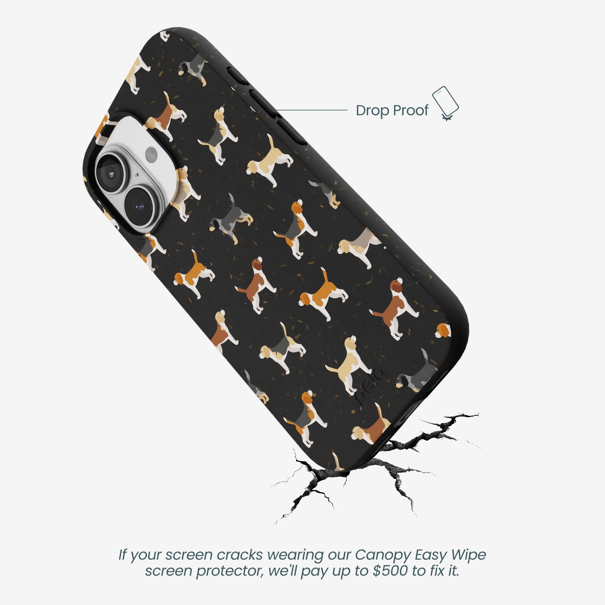 Black Beagle Buds iPhone 17 Case - Image 5