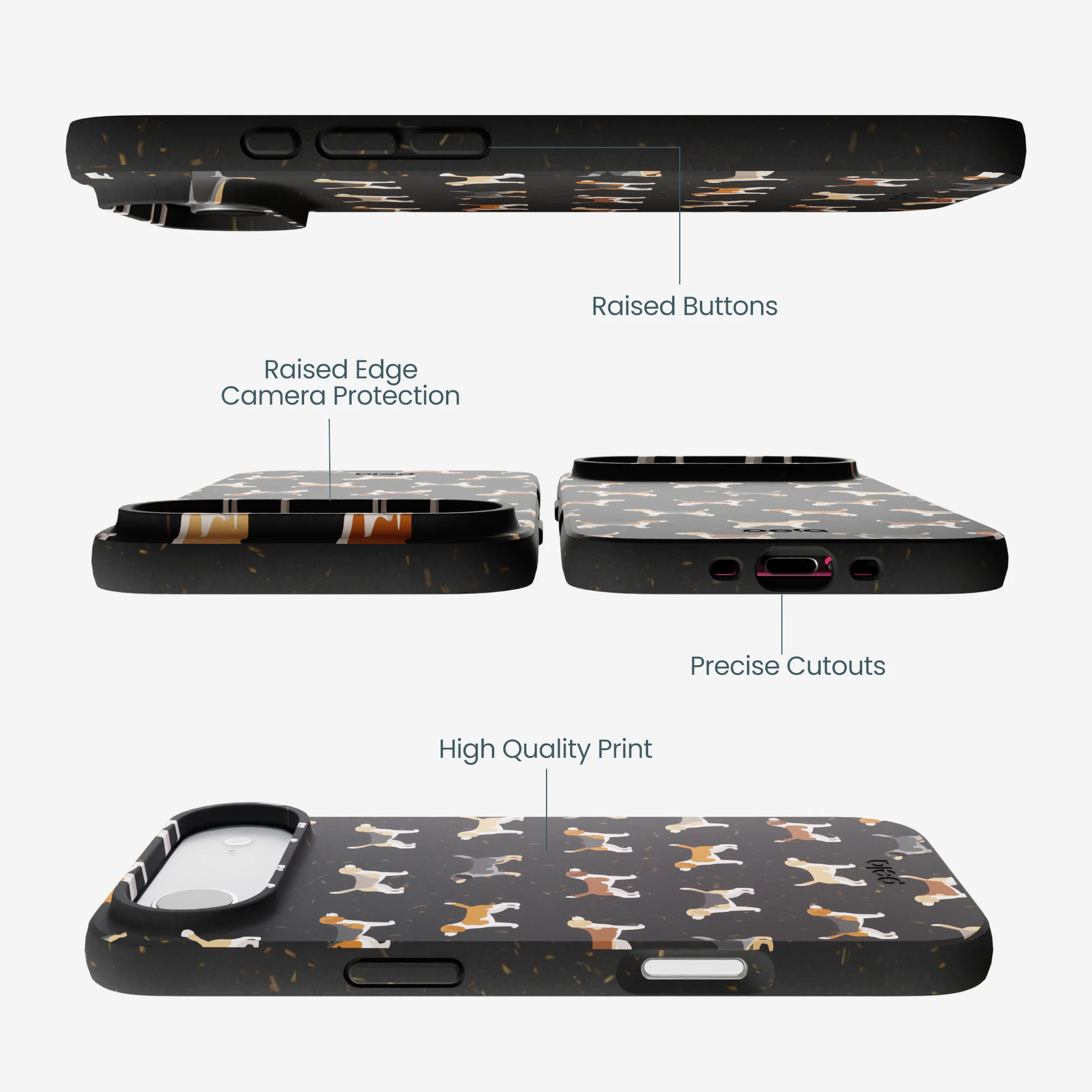 Black Beagle Buds iPhone Air Case - Image 3