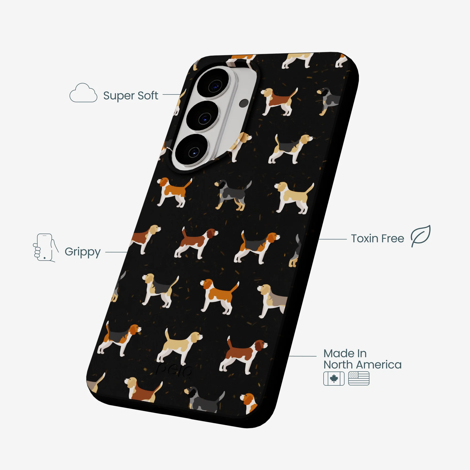 Black Beagle Buds Samsung Galaxy S26 Case - Image 3