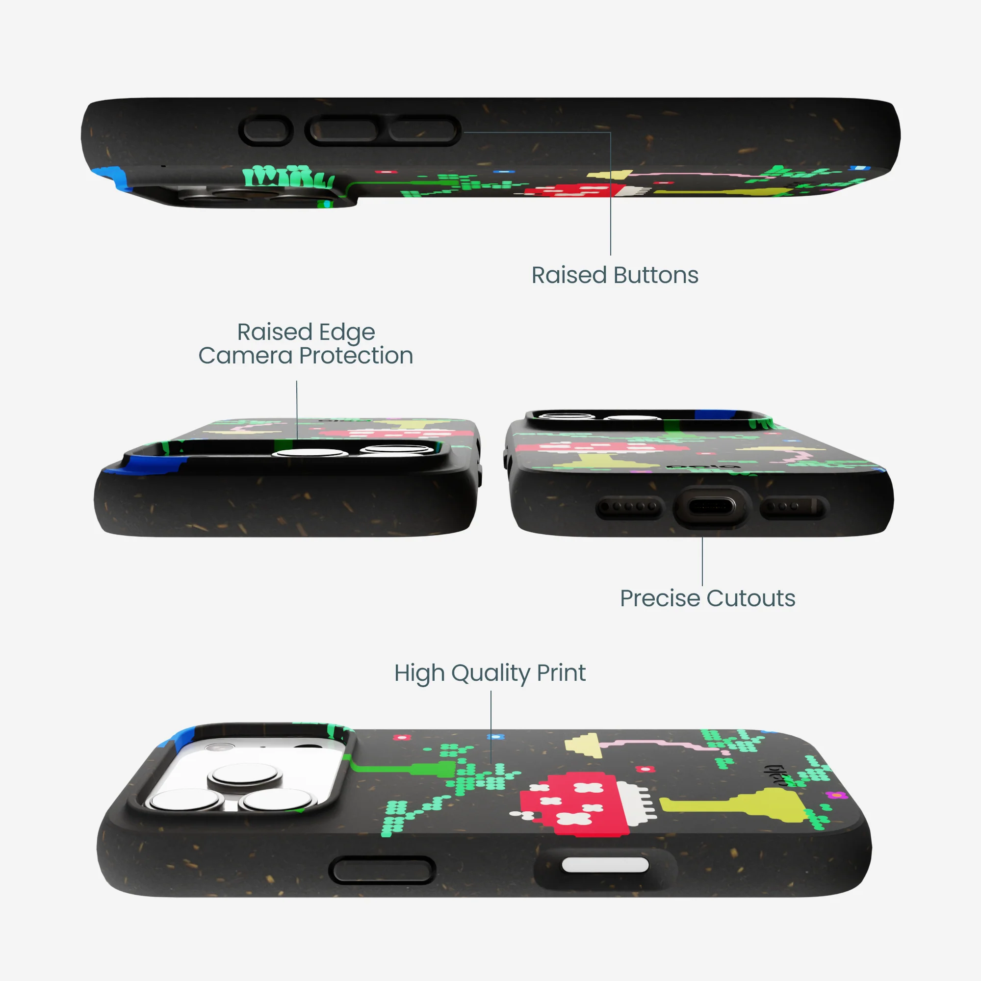 Black Byte Bloom iPhone 17 Pro Case - Image 3