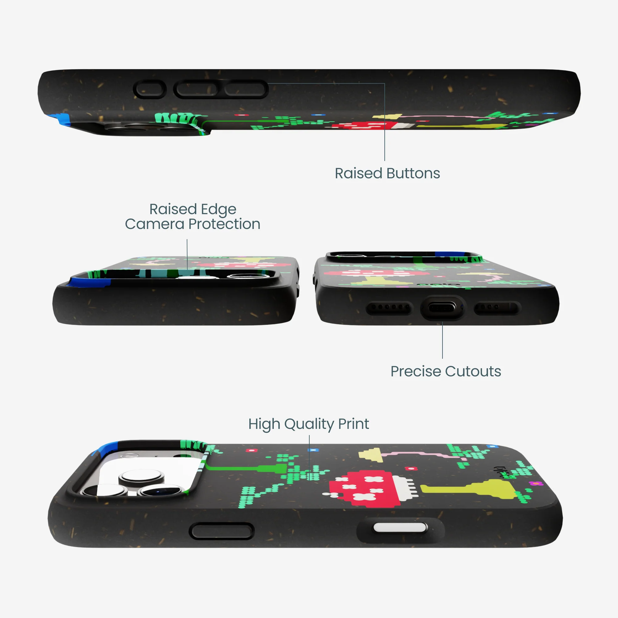 Black Byte Bloom iPhone 17 Pro Max Case - Image 3