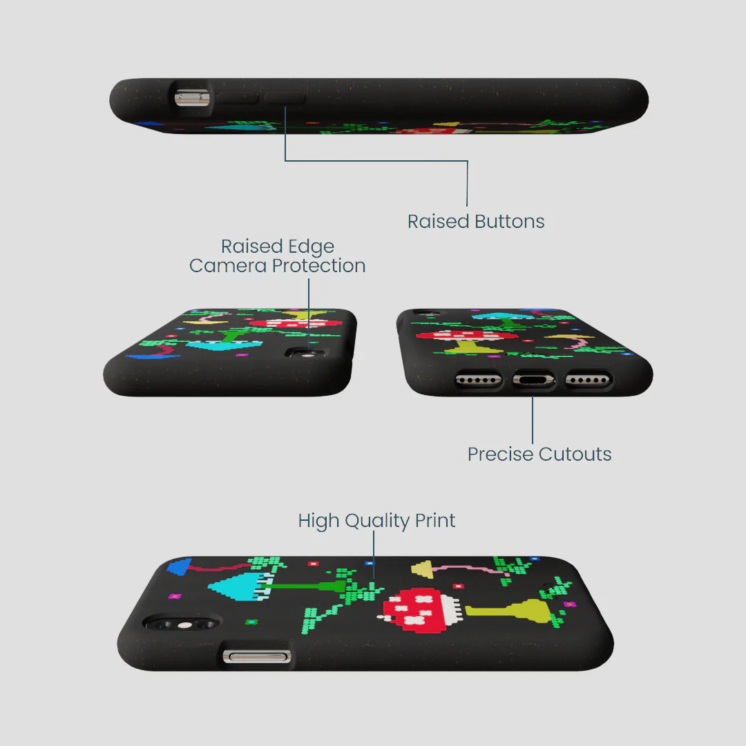 Black Byte Bloom iPhone XR Case - Image 3