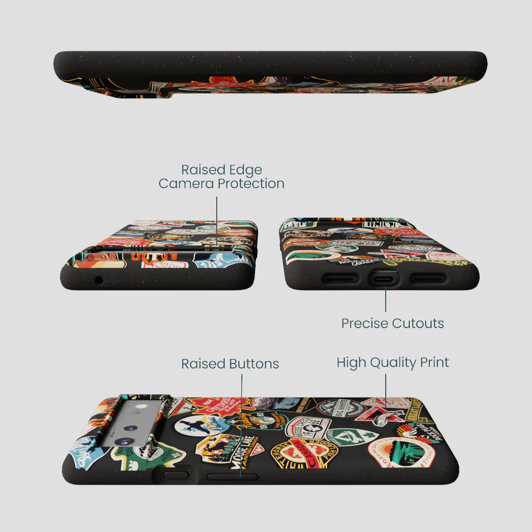 Black Canadian Stickers Google Pixel 6 Case - Image 3