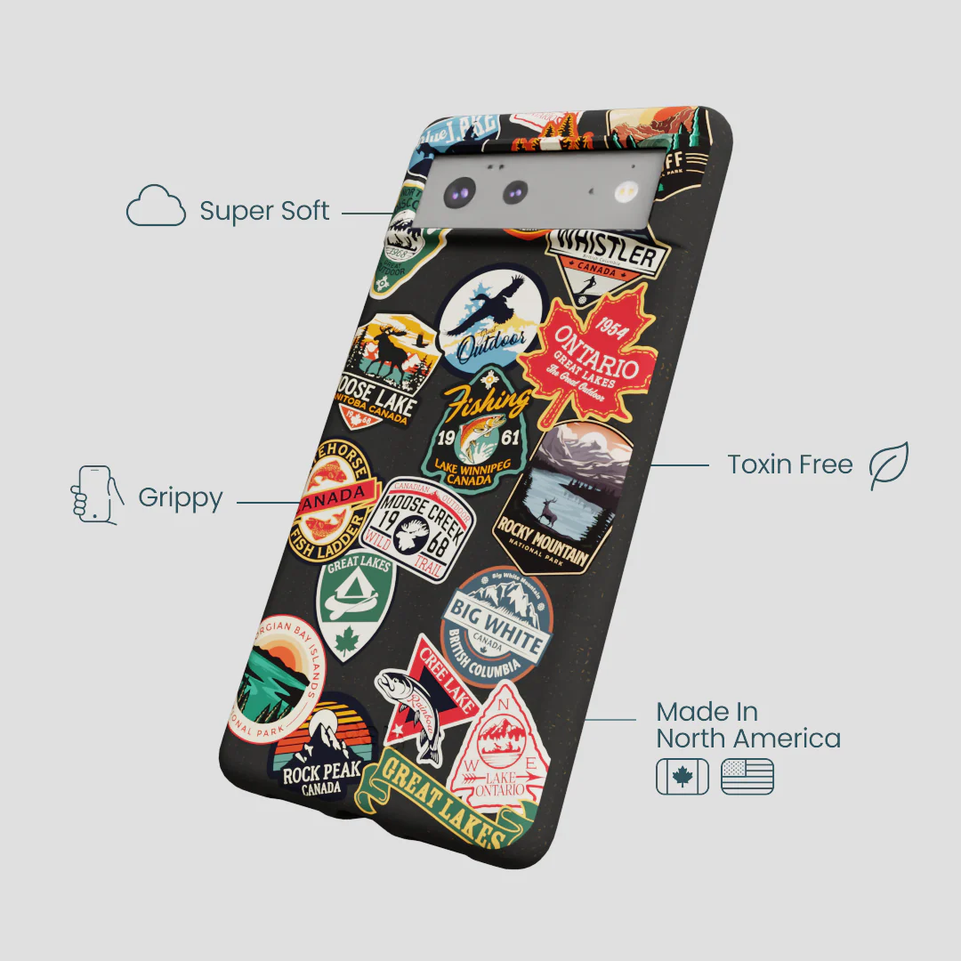 Black Canadian Stickers Google Pixel 6 Case - Image 4