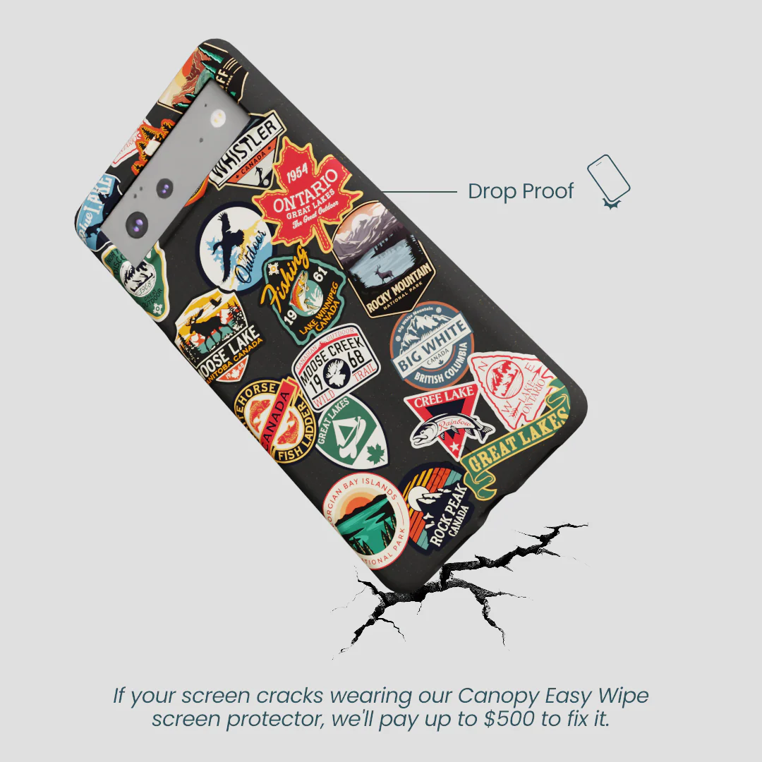 Black Canadian Stickers Google Pixel 6 Case - Image 5