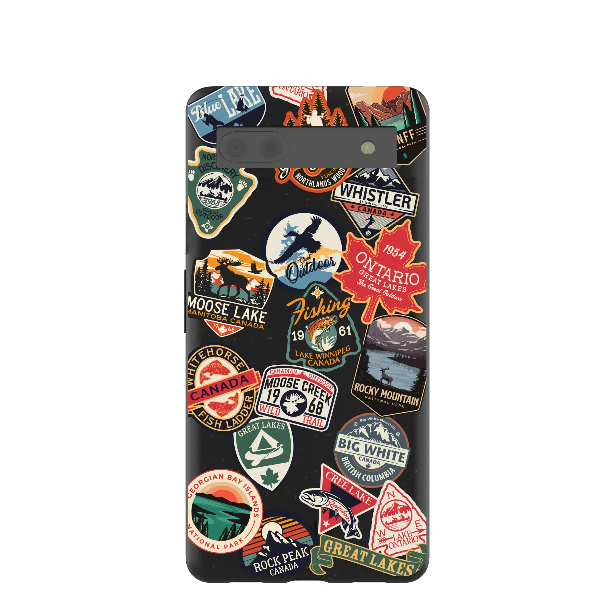 Black Canadian Stickers Google Pixel 6a Case