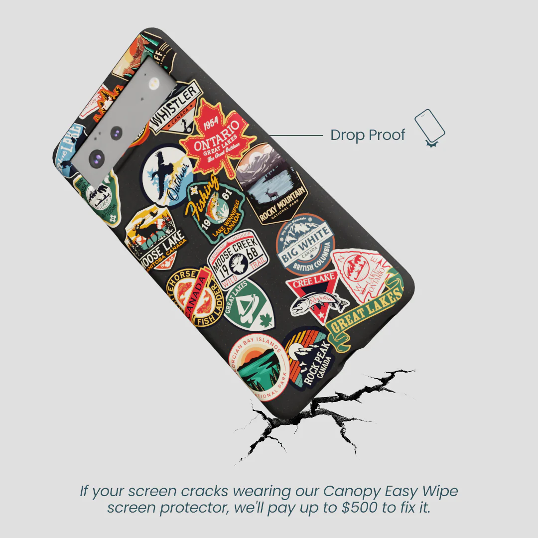 Black Canadian Stickers Google Pixel 6a Case - Image 5