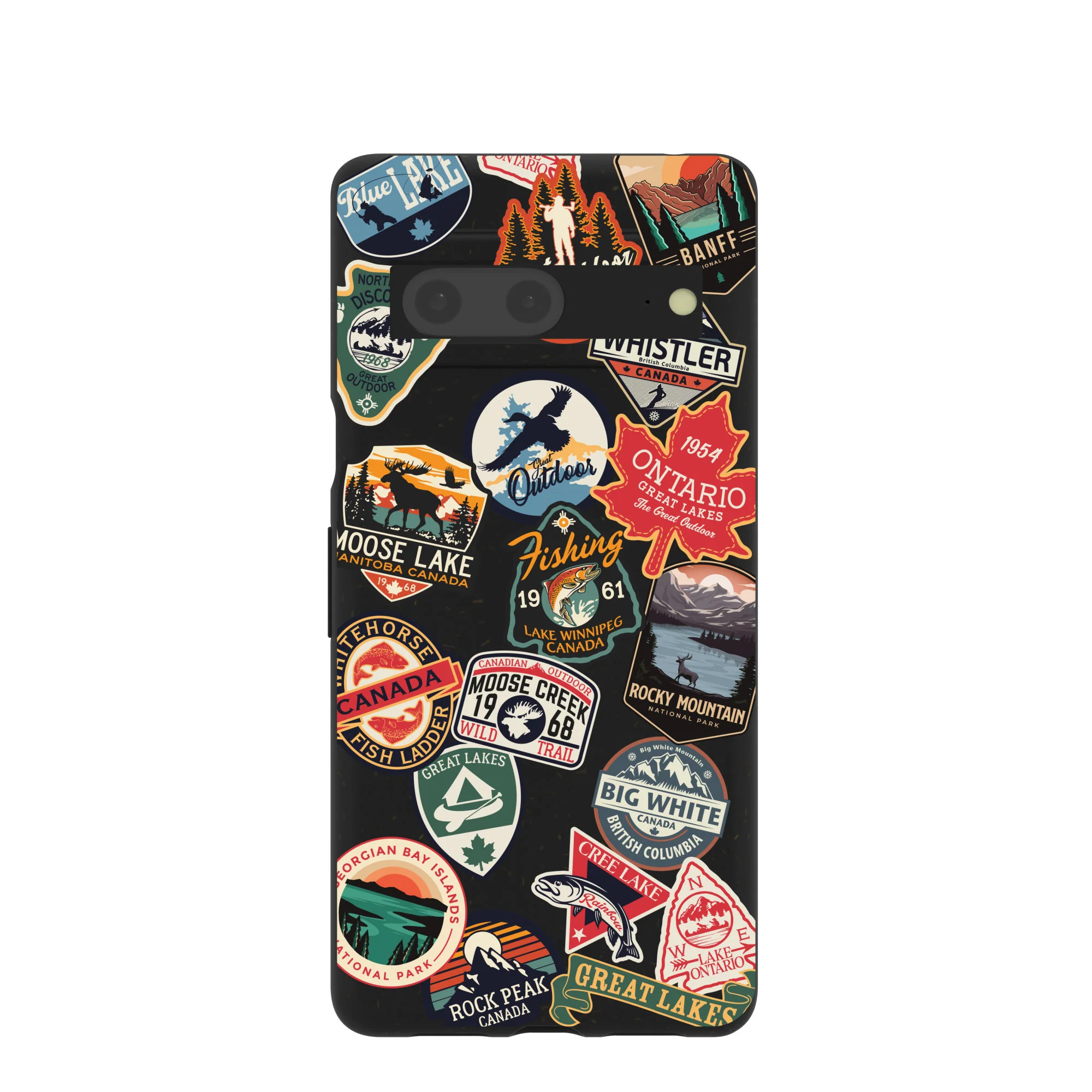 Black Canadian Stickers Google Pixel 7 Case