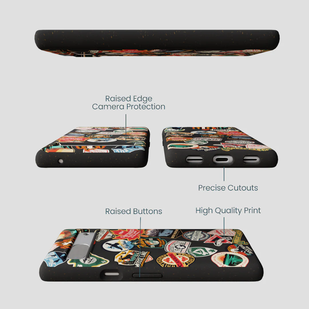 Black Canadian Stickers Google Pixel 7 Case - Image 3