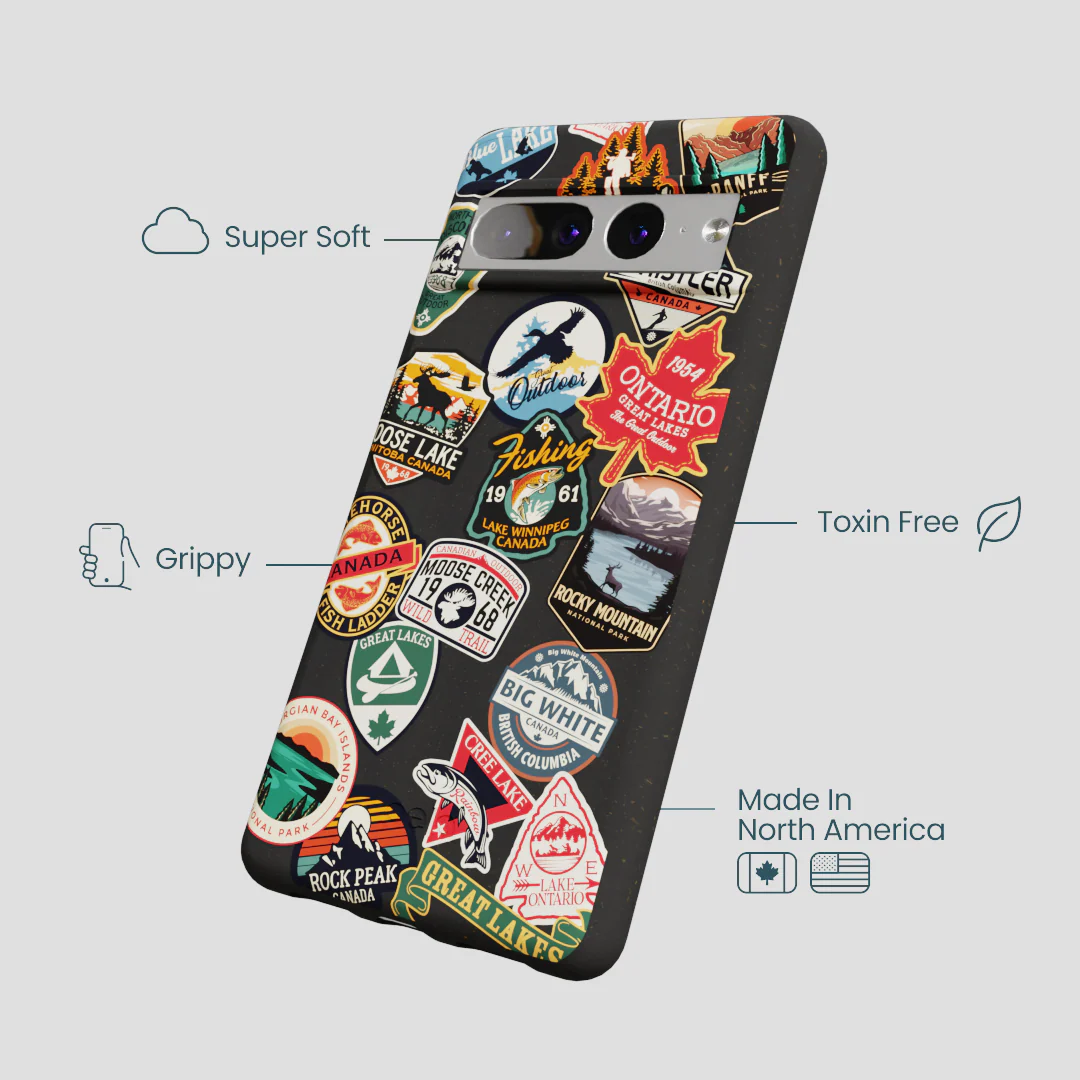 Black Canadian Stickers Google Pixel 7 Pro Case - Image 4