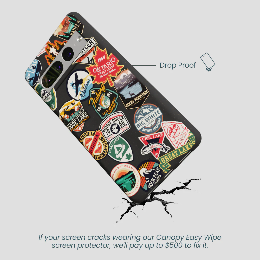 Black Canadian Stickers Google Pixel 7 Pro Case - Image 5