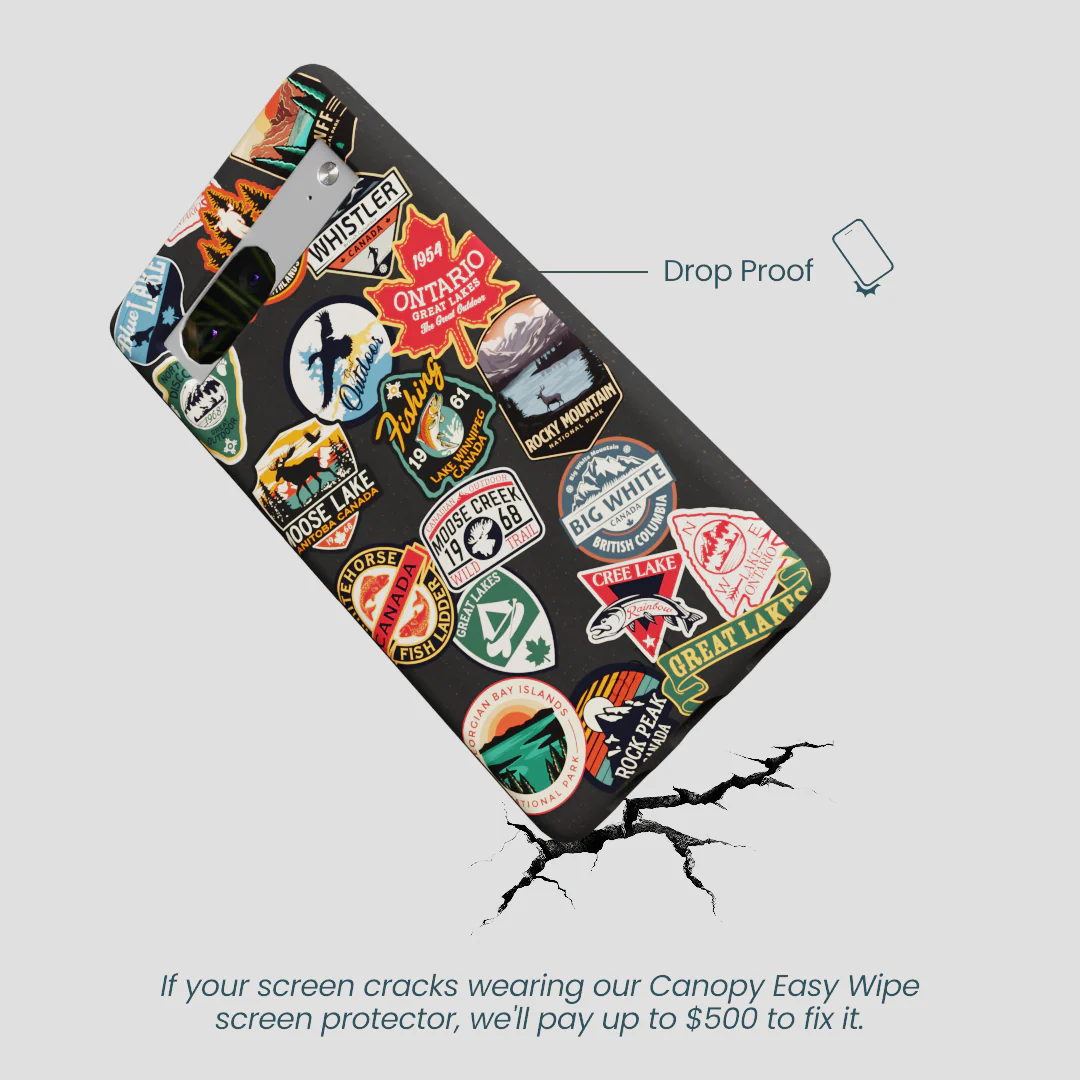 Black Canadian Stickers Google Pixel 7a Case - Image 5