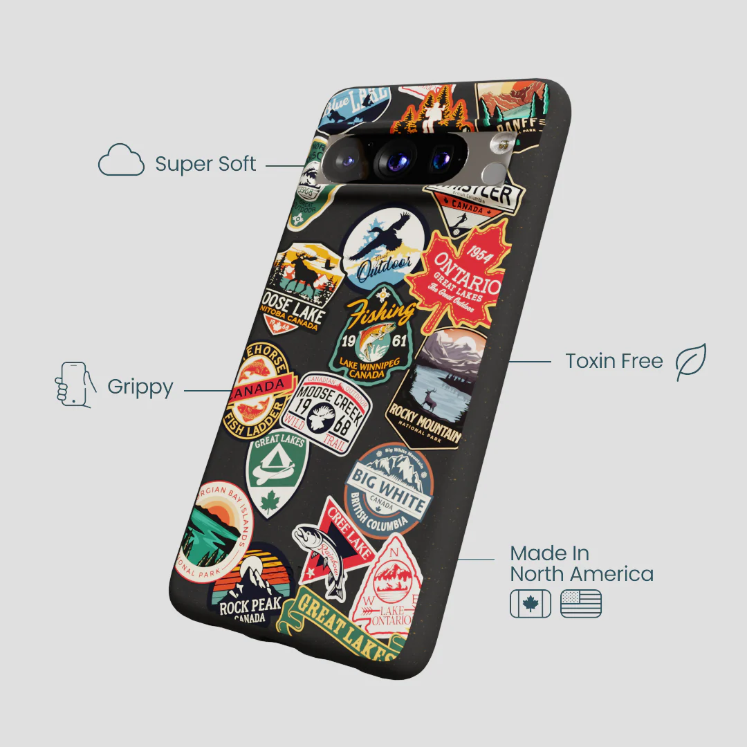 Black Canadian Stickers Google Pixel 8 Pro Case - Image 4
