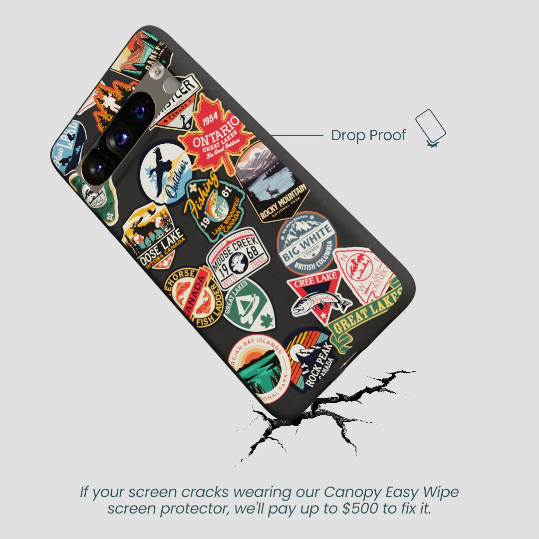 Black Canadian Stickers Google Pixel 8 Pro Case - Image 5
