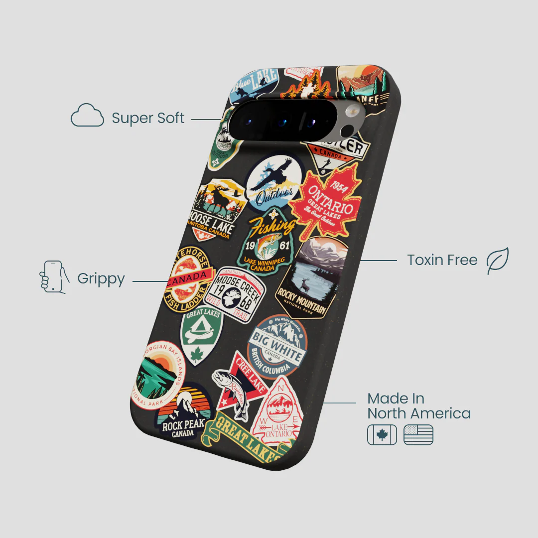 Black Canadian Stickers Google Pixel 9/9 Pro Case - Image 4