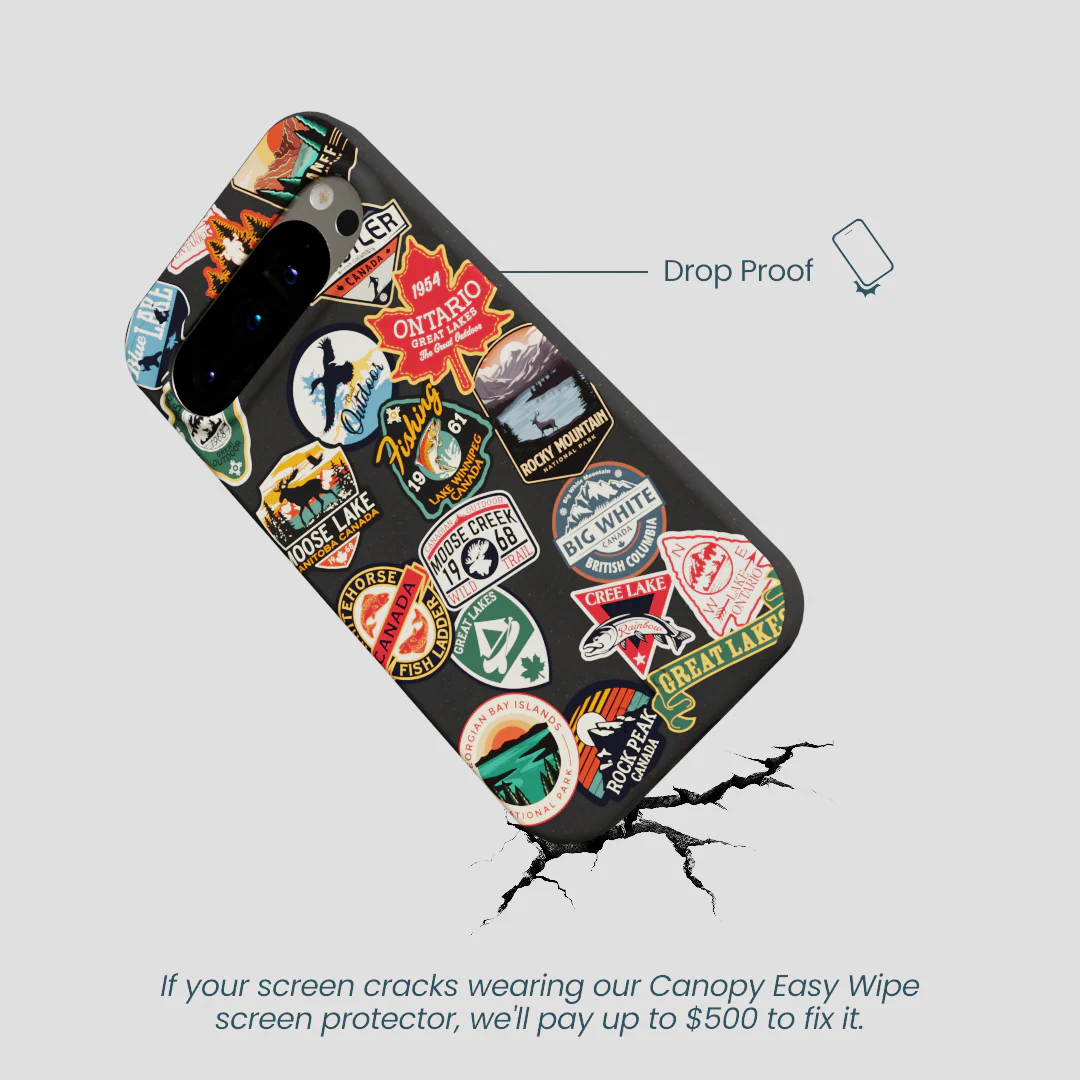 Black Canadian Stickers Google Pixel 9/9 Pro Case - Image 5