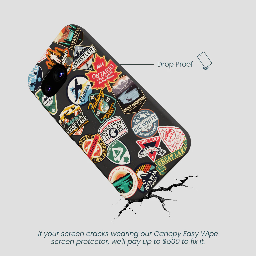 Black Canadian Stickers Google Pixel 9a Case - Image 5