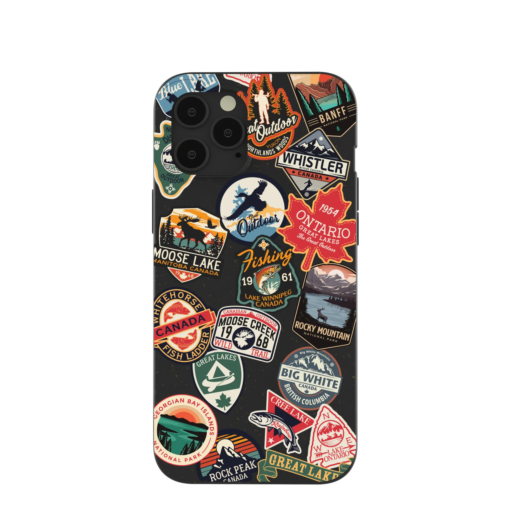 Black Canadian Stickers iPhone 12 Pro Max Case