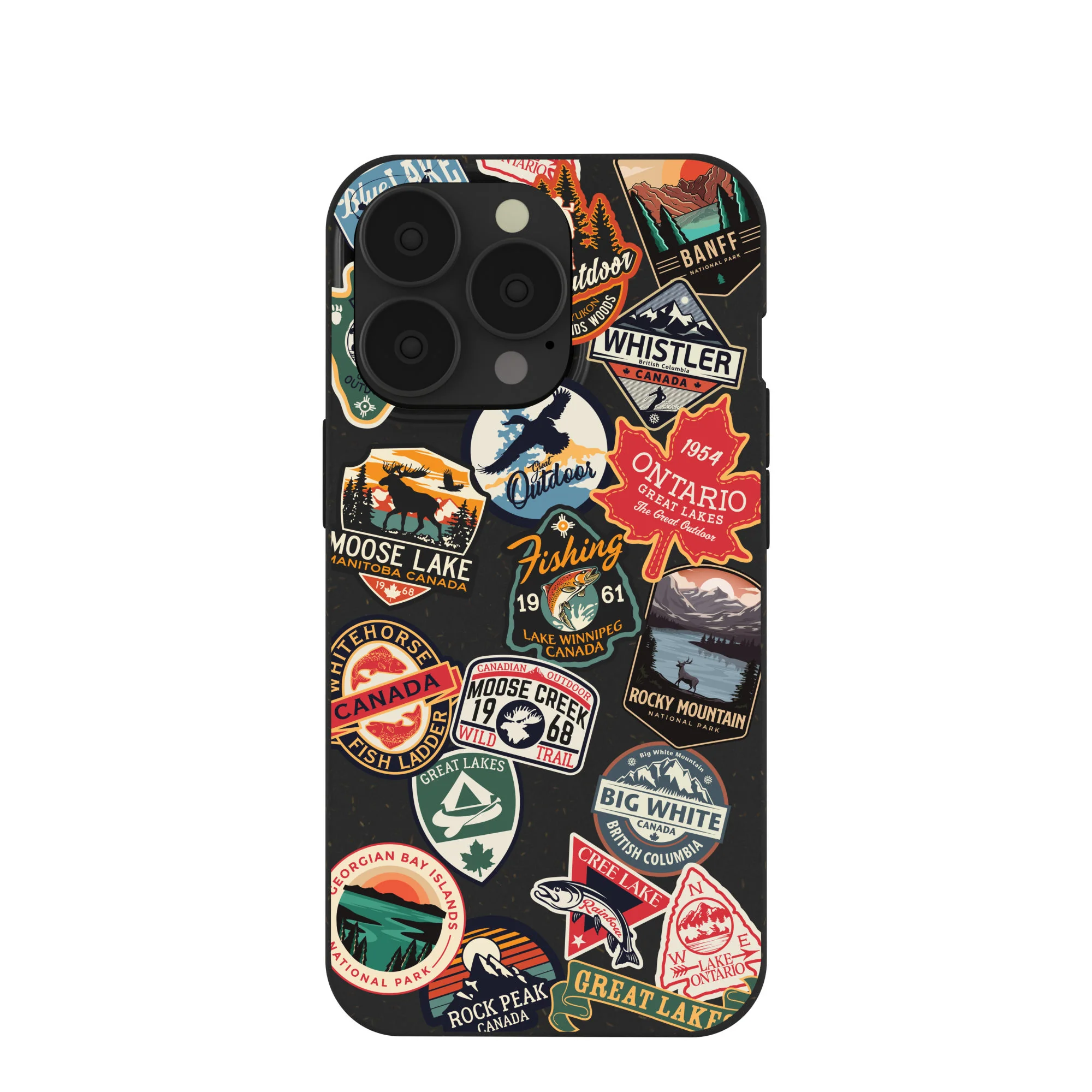Black Canadian Stickers iPhone 13 Pro Case