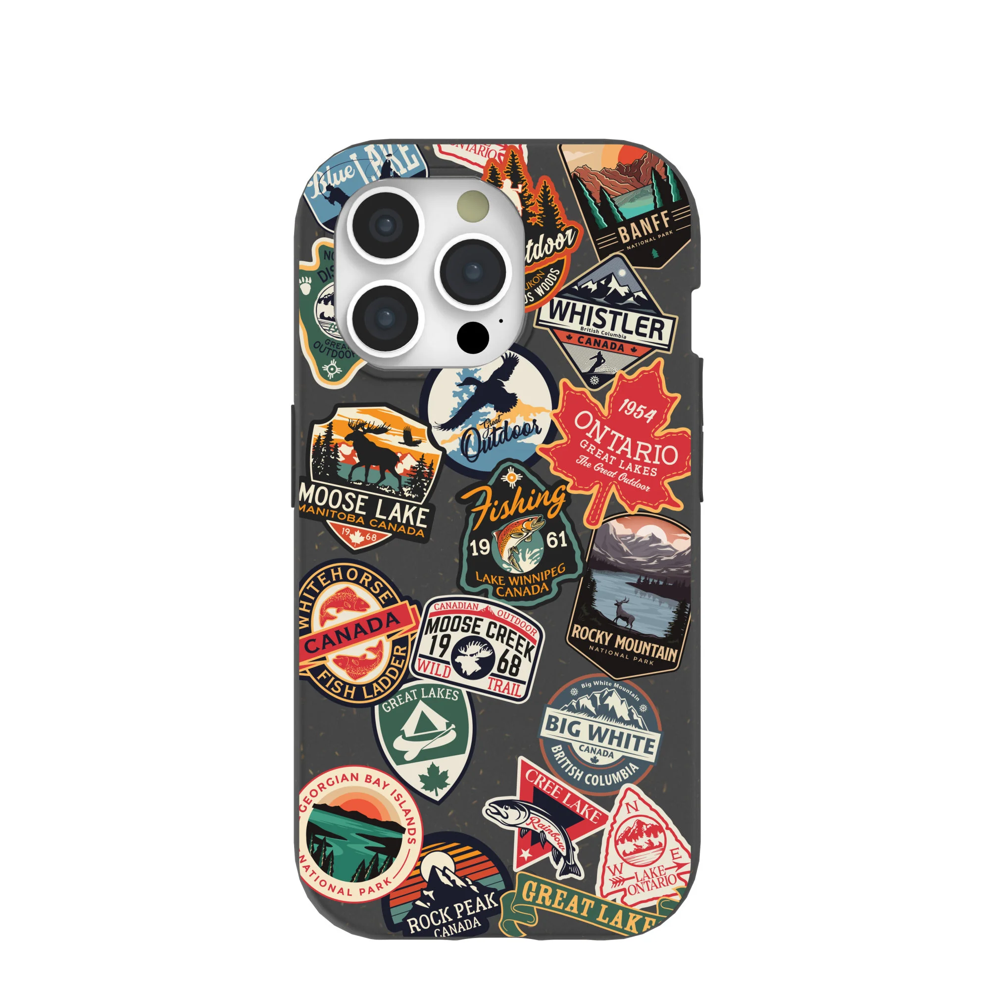 Black Canadian Stickers iPhone 15 Pro Case