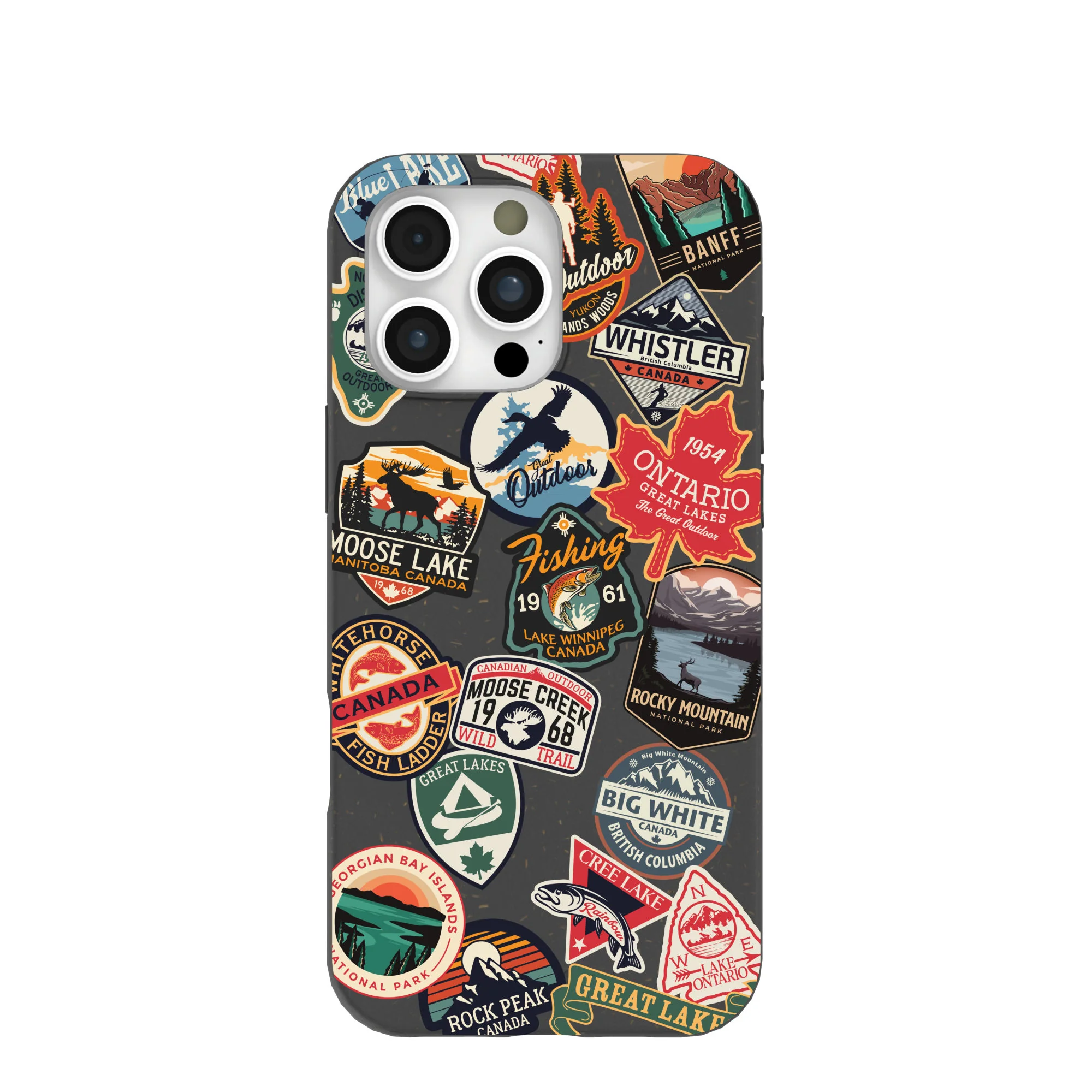 Black Canadian Stickers iPhone 16 Pro Max Case