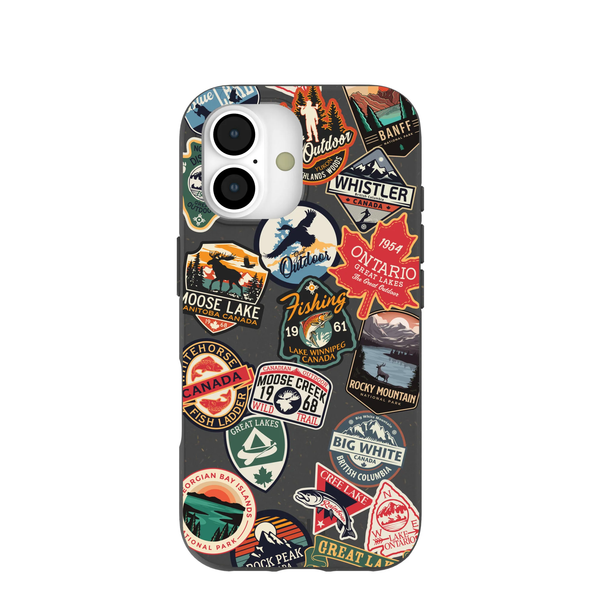 Black Canadian Stickers iPhone 17 Case