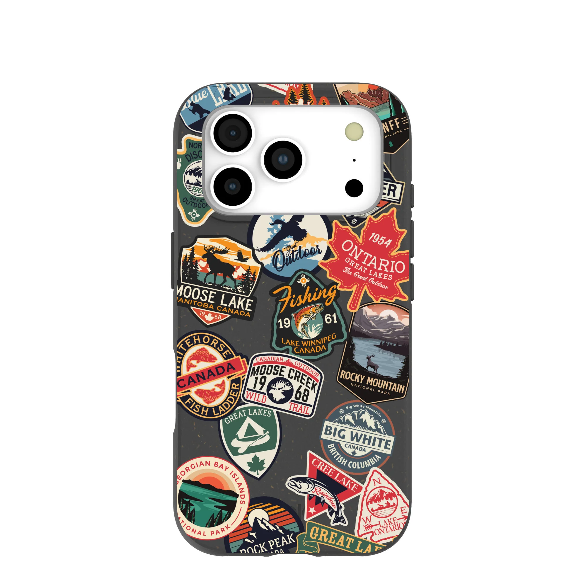 Black Canadian Stickers iPhone 17 Pro Case