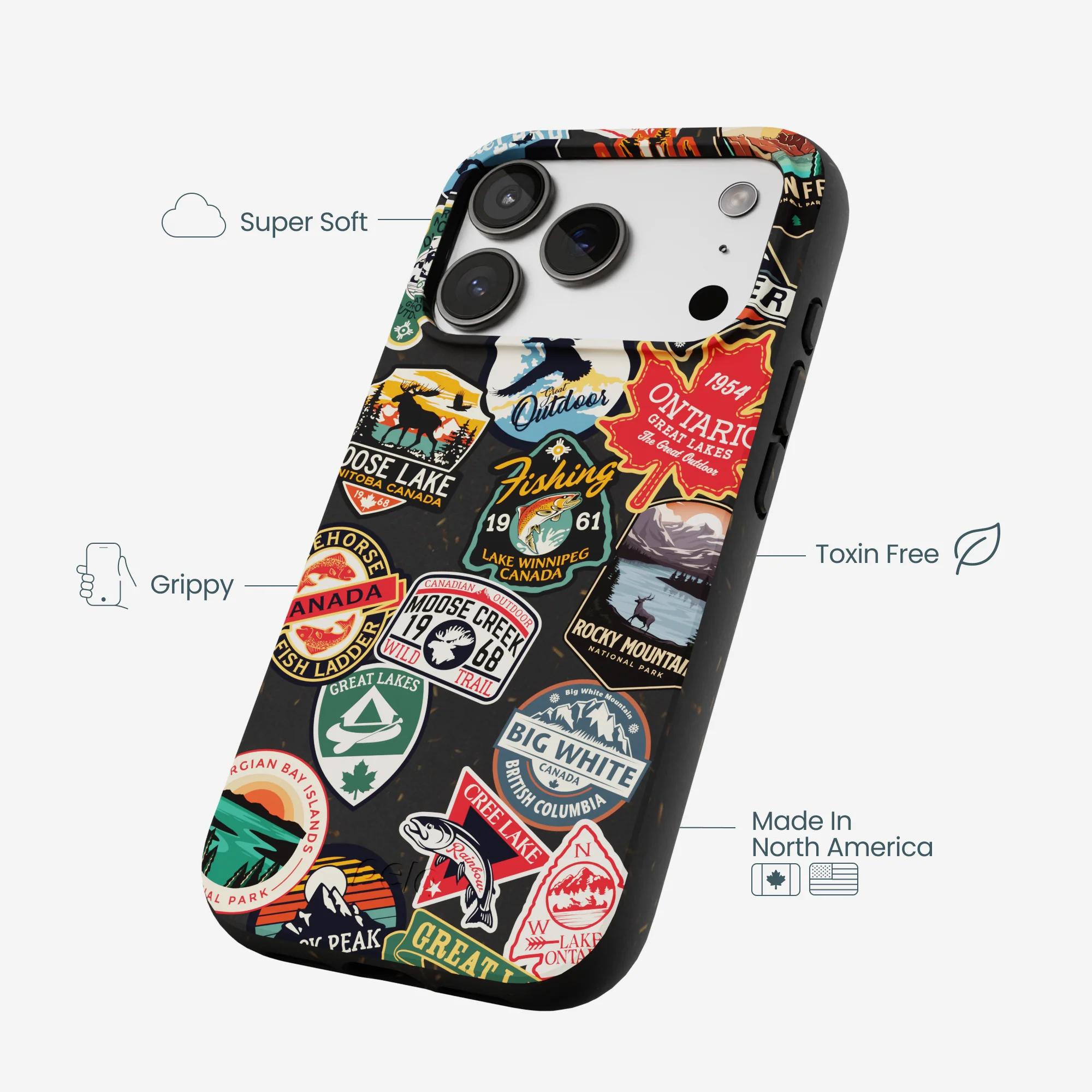 Black Canadian Stickers iPhone 17 Pro Case - Image 4