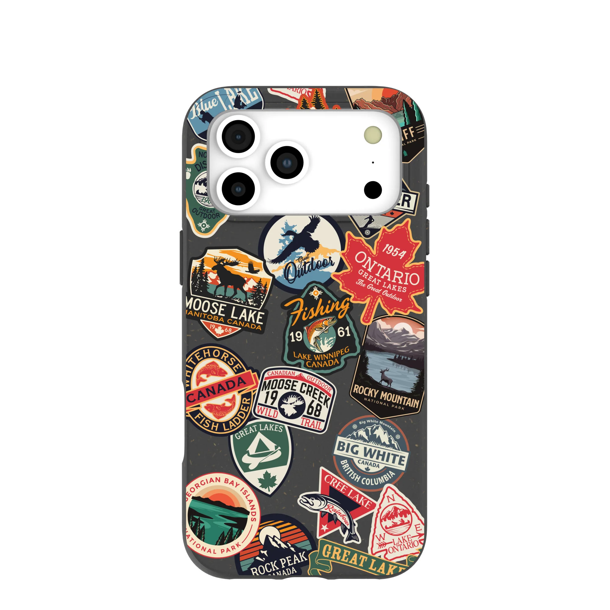 Black Canadian Stickers iPhone 17 Pro Max Case