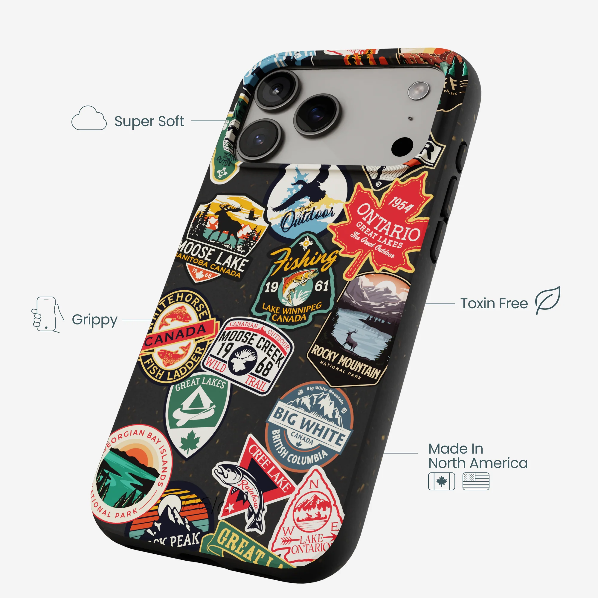 Black Canadian Stickers iPhone 17 Pro Max Case - Image 4