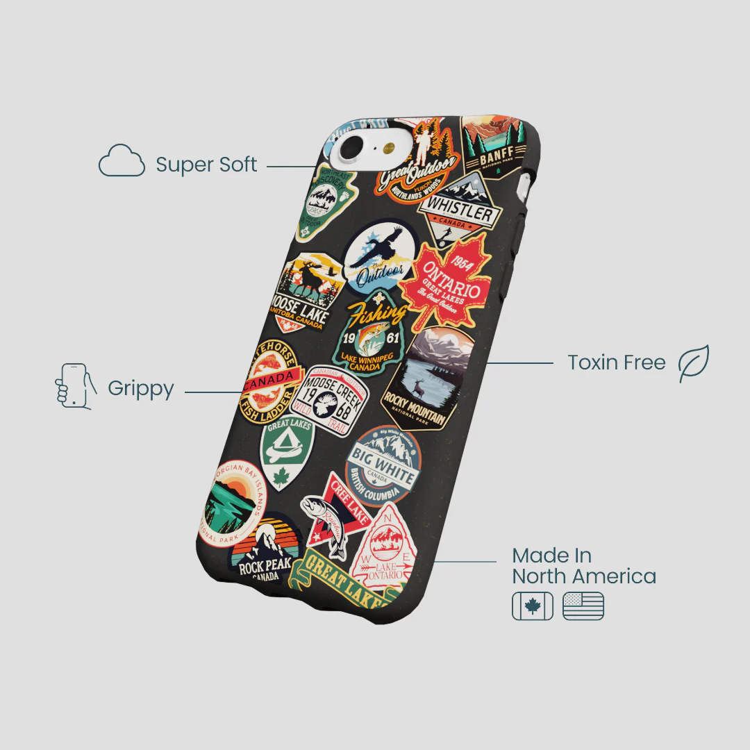 Black Canadian Stickers iPhone 6/6s/7/8/SE Case - Image 4