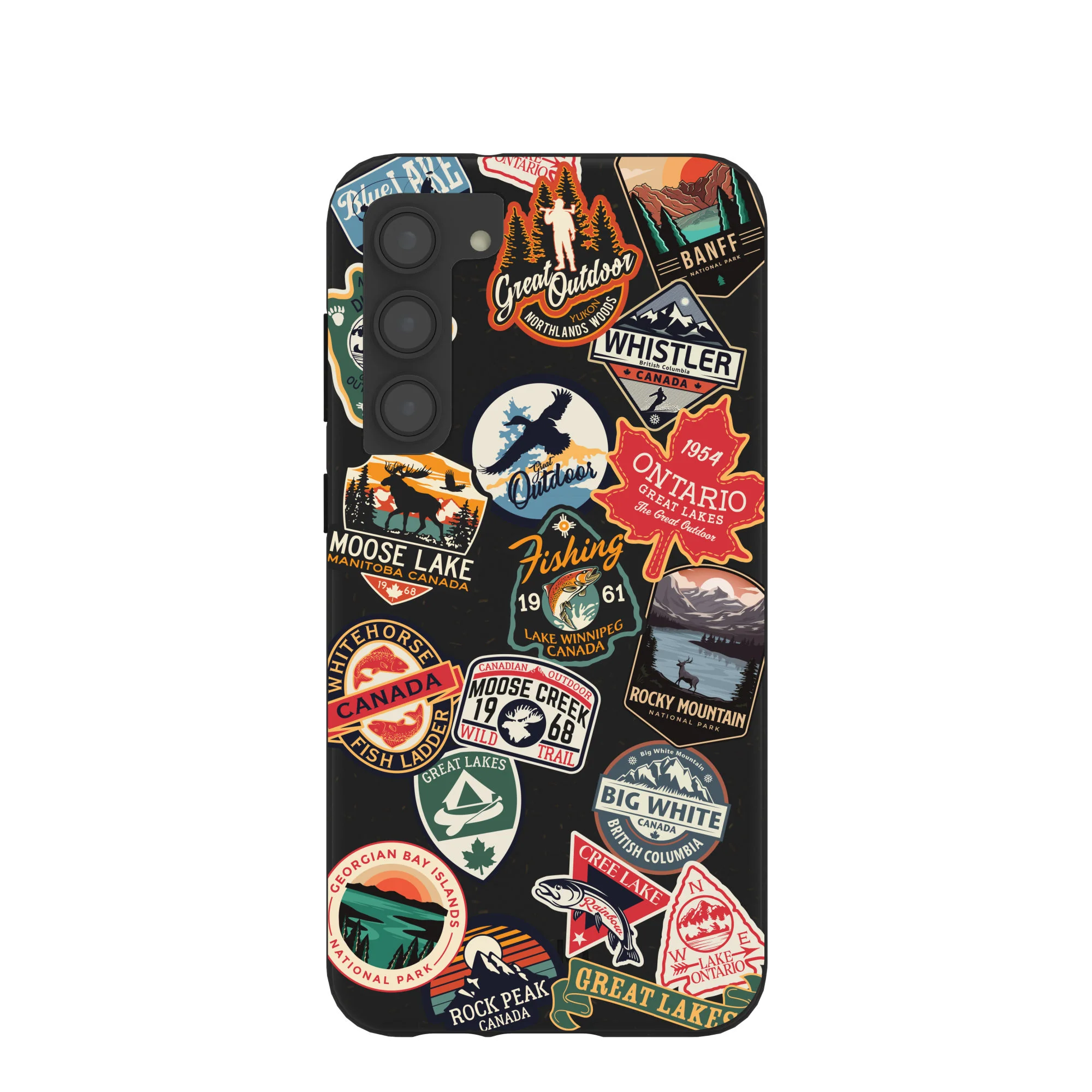 Black Canadian Stickers Samsung Galaxy S23+(Plus) Case